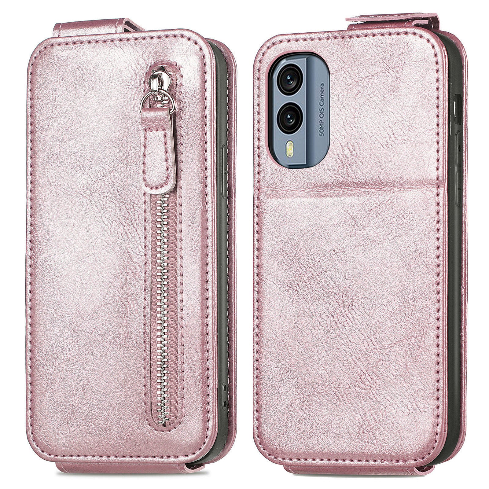 For Nokia X30 5G Vertical Flip Phone Case Zipper Pocket PU Leather Wallet Stand Magnetic Closure Shell Phone Cover For Nokia X30 5G Vertical Flip Phone Case Zipper Pocket PU Leather Wallet Stand Magnetic Closure Shell Phone Cover